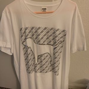 NEVER WORN. Victoria’s Secret PINK White T shirt